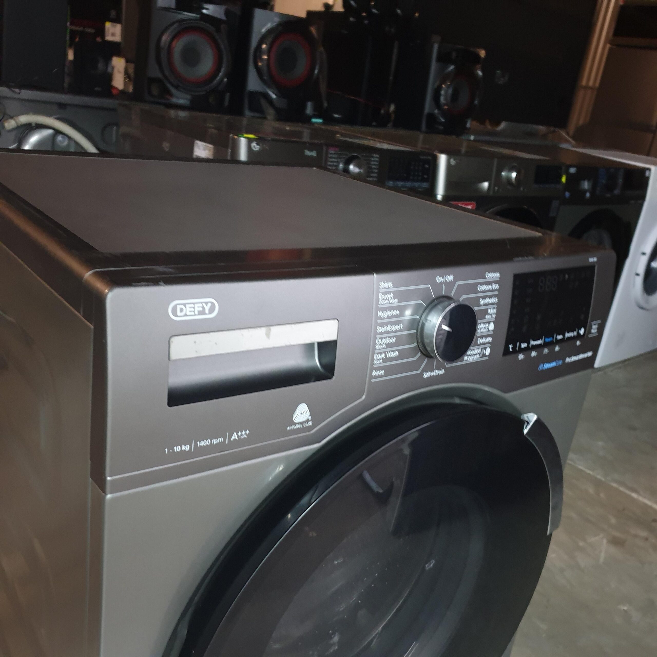 10kg front loader manhattan grey washing machine - Image 2