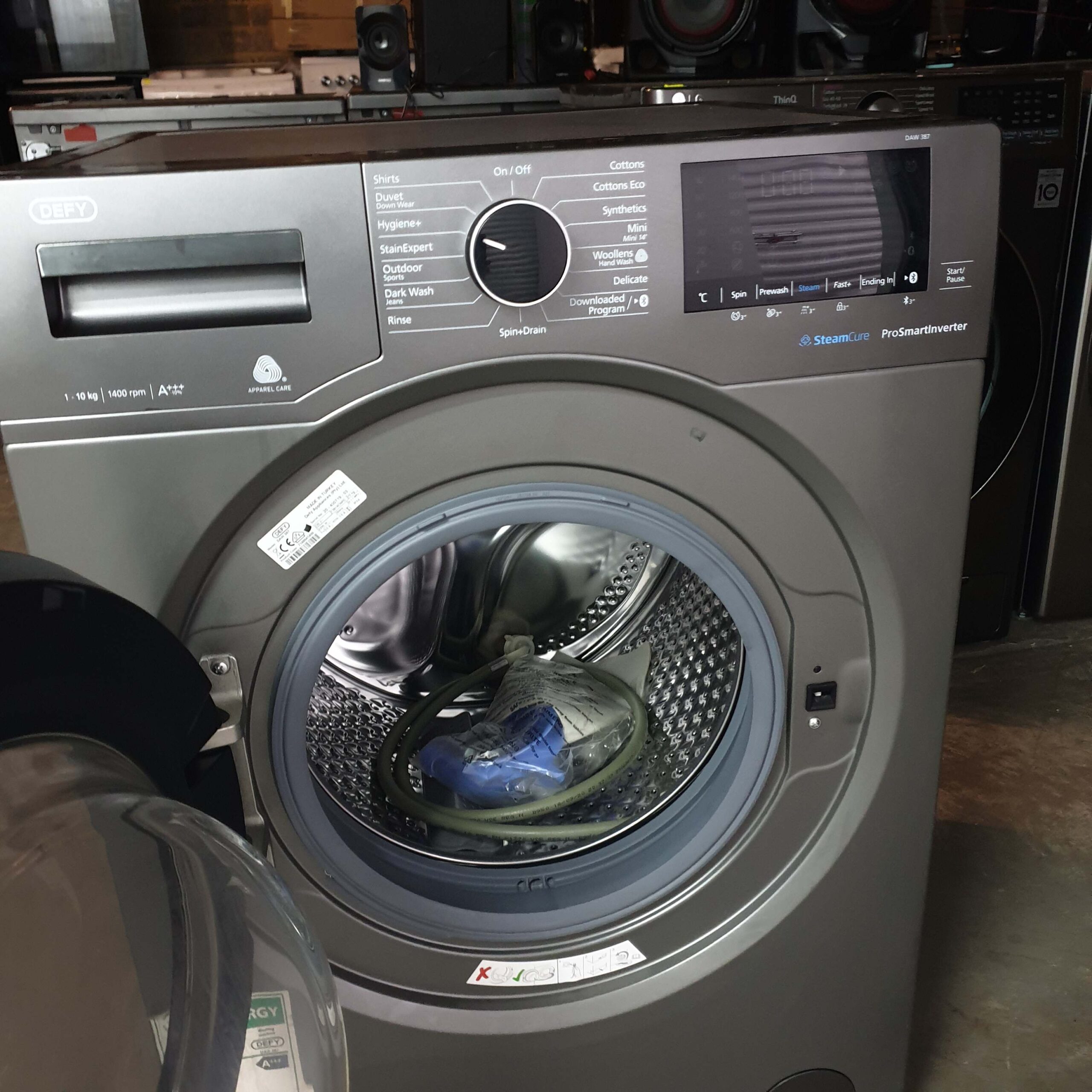 10kg front loader manhattan grey washing machine - Image 3