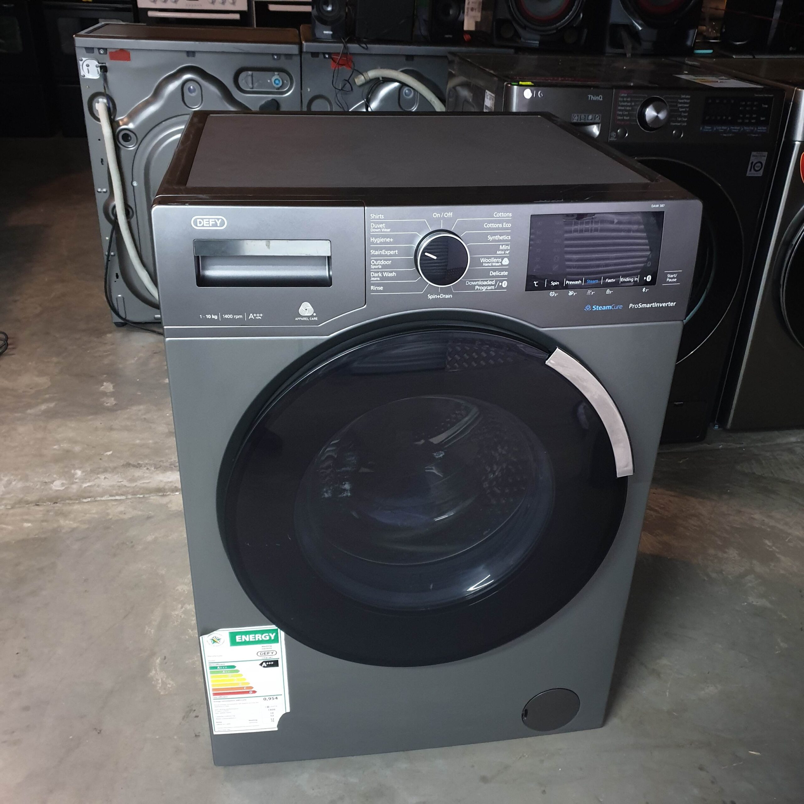 10kg front loader manhattan grey washing machine - Image 4