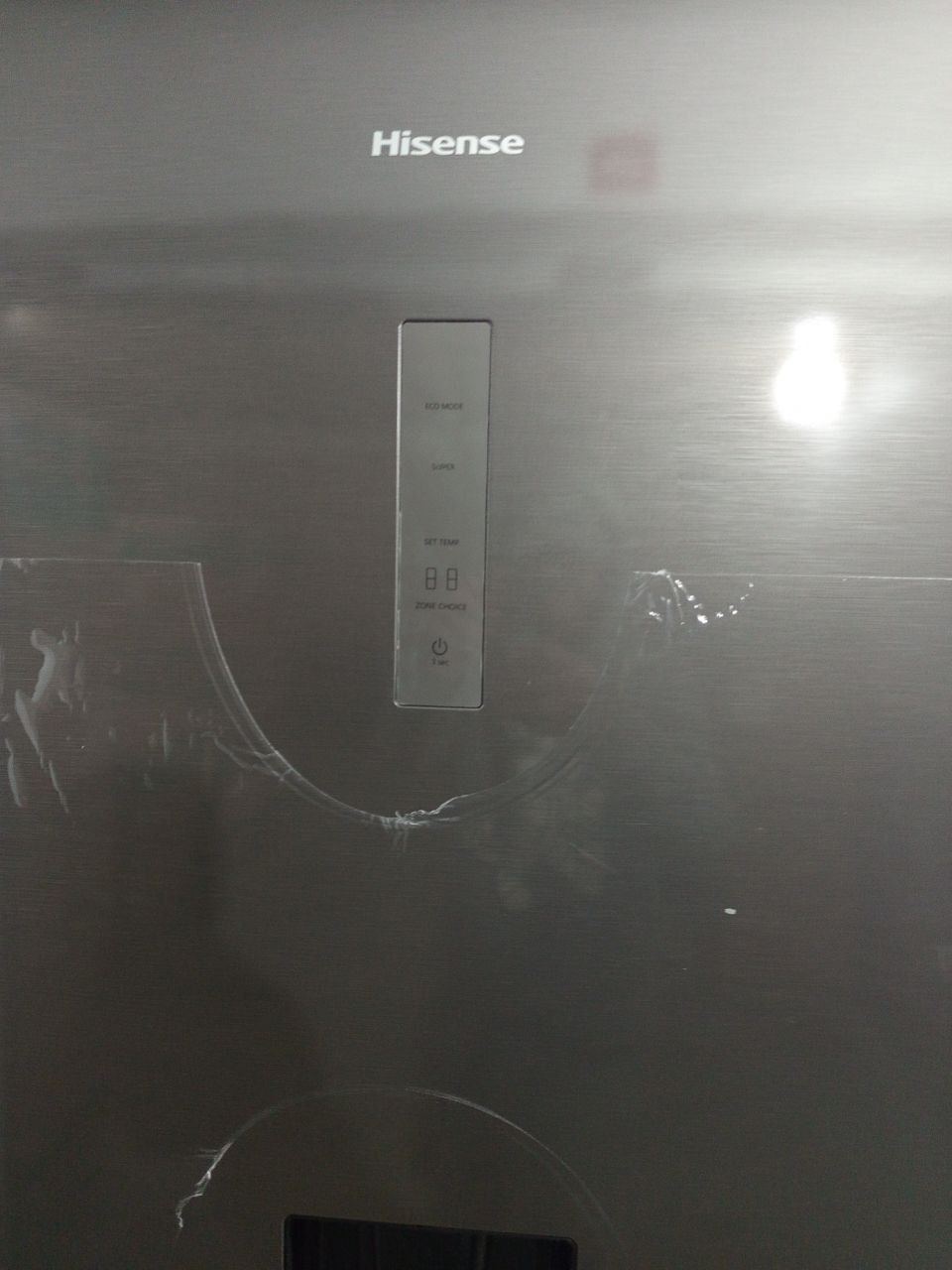 hisense 298l bottom freezer fridge with water dispenser-titanium inox - Image 2